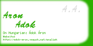 aron adok business card