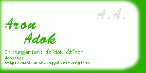 aron adok business card